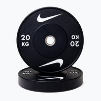 Bumperinės svorio plokštės Nike Strength Rubber Bumper Plates 20 kg black/white