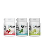 Miradent XYLITOL ksilitolio pastilių rinkinys 3×26 vnt.