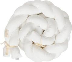 Apsauginis bortelis BabyMatex Muslin 01, balta sp., 200 cm x 30 cm