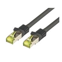 CAT7 SFTP RJ45 LSZH 0.25M BLACK 10GBIT RAW PATCH CABLE