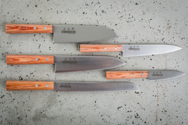 Masahiro SANKEI 205 mm rudos spalvos grandymo peilis