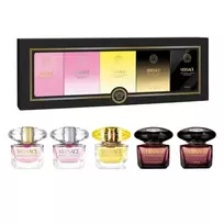 Set Versace: Bright Crystal, Parfum, For Women, 5 ml *Miniature + Bright Crystal, Eau De Toilette, For Women, 5 ml *Miniature + Yellow Diamond, Eau De Toilette, For Women, 5 ml *Miniature + Crystal Noir, Eau De Toilette, For Women, 5 ml *Miniature + Cryst