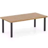Lauko stalas 200x100x75cm., šviesiai rudos/juodos spalvos