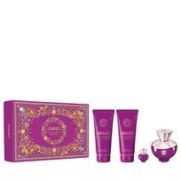 Set Versace: Dylan Purple, Eau De Parfum, For Women, 100 ml + Dylan Purple, Eau De Parfum, For Women, 5 ml *Miniature + Dylan Purple, Shower Gel, For All Skin Types, 50 ml + Dylan Purple, Hydrating, Body Lotion, 100 ml