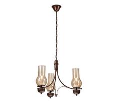 Brilagi - LED pakabinamas šviestuvas ant grandinės COTTAGE 3xE14/40W/230V bukas/rudas/dūminė smėlinė