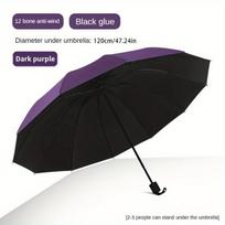 Didelis vienspalvis sulankstomas skėtis su UV apsauga. ,  Violetinė
