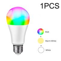 Išmanioji lemputė, visomis spalvomis keičiama pritemdoma WiFi LED lemputė, suderinama su Alexa / Google Home E27 1-5 Pack 1PCS