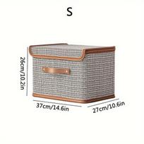 Didelės Oxford Audinio Laikymo Dėžės su Dangčiais , S (37,08 * 26,92 * 25,91 cm)