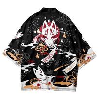 Tradiciniai azijietiški drabužiai Inari Fox kimono vyriški megztiniai Haori Yukata – puikiai tinka japonų įkvėptai išvaizdai XS