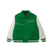 Levis FW22 Single-Breasted Letter Logo Embroidered Polo Baseball Jacket Unisex Jacket Green A5171-0003 XS