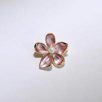 Simple Temperament Begonia Brooch High-End Women'S Exquisite Pearl Brooch Elegant Dripping Flower Pin Suit Accessories brown