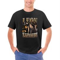 Riboto tiražo Leon S Kennedy Vintažinis T-shirt Grafinis Unisex T-shirt Retro 90-ųjų Gerbėjų Duoklės T-shirt Dovana Moterims ir Vyrams S juoda