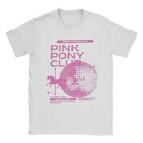 Pink Ponys Club Chappell Roan T-Shirt for Men Humorous Cotton Tee Shirt Round Neck Short Sleeve T Shirts Plus Size Clothes S