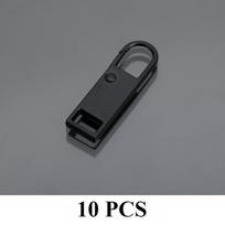 Nuimama užtrauktuko galvutė, traukimo skirtukas, universalus metalinis užtrauktuko užraktas, pakaitinis krepšys, drabužių sagtis, pakabuko priedas 10PCS juoda