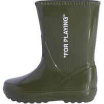 Off-White Round Toe Slip-On Comfortable Versatile Kids Boots Kids boots Green 20159374455406761000 26