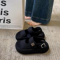 Velcro thick-soled heightening sports sandals women's 2025 summer new models step on shit feeling with skirt beach sandals 35