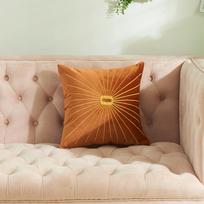 Olandiškas aksomas Aukso siūlų siuvinys Pagalvės užvalkalas Naujas Sutirštintas Stilius Namų Pliušinis Pagalvėlės užvalkalas Be Įdaro 45 * 45cm (excluding core)