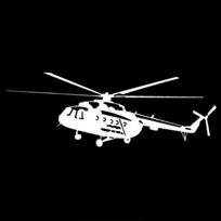 LYKX Automobilio Lipdukas Sraigtasparnis Mi-8 Lėktuvas Automobiliai Motociklai Išoriniai Priedai PVC Lipdukas Toyota Honda Lada Vw 15cm X 5.6cm balta
