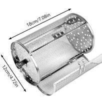 Rotisserie Basket Stainless Steel Grill Basket Oven Round Rack Heat Resistant Kitchen Grill Roaster Air Fryer Gadgets 2025