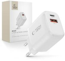 Tech-protect Nca20 2-port 20w Pd/qc3.0 Įkroviklis, Baltas