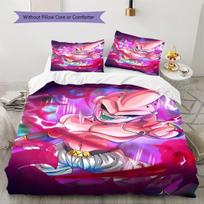Majin Buu Pattern Bedding,Quilt Set Quilt Cover Pillowcase Home Birthday Gift (1 * duvet cover + 2 * pillowcase, without core) 135x200cm