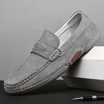 Men's Moccasins Casual Slip On Shoes Driving Shoes 39 pilka spalva