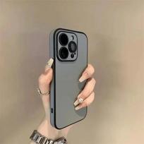 Prabangus odinis spalvotas silikoninis telefono dėklas, skirtas iPhone 17 16 15 14 13 12 11 Pro Max, minkštas buferis, matinis, atsparus smūgiams, paprastas dangtelis For iPhone 11 pilka spalva