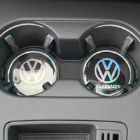 VW Automobilio Lazerinis Padėkliukas Neslystantis Vandens Puodelio Lizdo Padas Smūgius Sugerianti Kilimėlis Volkswagen GTI Golf 6 7 8 Polo VW R-Line CC Pass