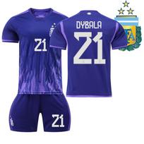 2022-23 Argentina Away World Cup Jersey #10 Messi #11 Di María #22 Lautaro #21 Dybala Football Jerseys 16