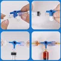 5Pcs Three Way Stop Cock Lock Adapter 3 Way Stopcock T-Connector Extension Tube onesize