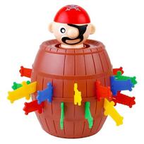 Sword Jump Pirate Game Board Fun Pirate Barrel Toys Children Halloween Pirate Barrel Toys Parent-child Interactive Toy Boy Girls Small
