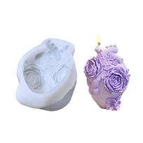 3D Floral Heart Silicone Mold For Candle Soap Resin Crafting Sturdy Reusable Jewelry Making Tool Candle Soap Mold 1