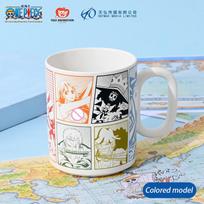 1pc Official One Piece luffy/Zoro/Chopper/Straw Hat Crew Ceramic Mug with Non-slip Matte Base Full Color or Single Tone Gift