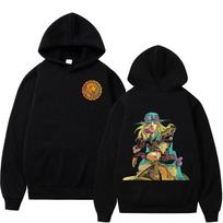 2026 Summer Anime JoJo Bizarre Adventure STEEL BALL RUN Diego Brando Hoodies Unisex Clothing Fashion Hooded Sweatshirts Long Sleeve Pullovers 4XL