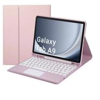 Dėklas su Bluetooth klaviatūra ir lietimplate, skirtas Samsung Galaxy Tab A9 8.7 CFX110 (Rožinis)
