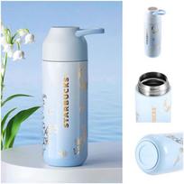 Starbucks Blue Lily of the Valley Stainless Steel Insulated Tumbler