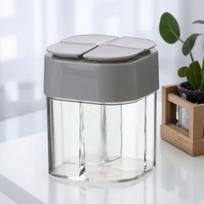 4 in 1 Seasoning Jar Plastic Container Spice Organizer for Outdoor Camping Kitchen Gadgets pilka