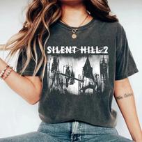 Silent Hill 2 Game Player T-shirt Remastered Gift Shirt Retro T-shirt Daily Outdoor Men's and Women's Fan Printed T-shirt - M... S