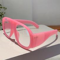 Latest Oversized Square-Shaped Wide Leg Blue Light Blocking Glasses Ladies Vintage Red Patchwork Screen Glasses Frames Ladies Sexy Shades