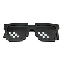 Latest Funny Mosaic Sun Glasses for Mens Womens Pixel Black Vintage Gamer Robot Sun Glasses Cool Party Vintage Shades Eye Glasses