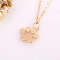 Fashion Creative Paw Claw Dogs Kitten Cat Pendant Necklace Feet Footprint Jewelry Lovers Valentine's Day 50cm auksas
