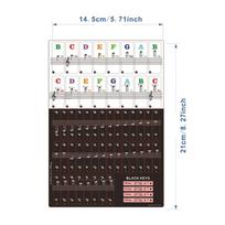 Piano Keyboard Note Stickers, Fit 37/49/54/61/88 Keys Electronic & Acoustic Piano White & Black Keys