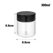 100ml-300ml Spice Jars with Double Cover Clear Seasoning Bottle for Herbs Powders Salt Pepper BBQ Condiment Box Kitchen Tool