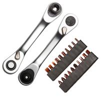 2-in-1 Ratchet Wrench Mini 1/4  Quick-Release Ratchet Wrench Reversible Ratchet Wrench With Adjustable Leftright Buttons