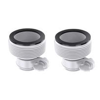 2 vnt. Baseino žarnos adapteris Intex sriegiuojamas jungtis Siurblio atsarginės žarnos adapteris Baseino siurblio dalis su stūmokliniu vožtuvu