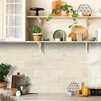 Marble Self-adhesive sticker for wall tiles, waterproof and easy to clean, suitable for kitchens, living rooms and bathrooms (as the picture,16pcs)