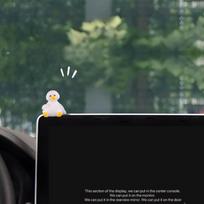Mini Cute Duck Statues Car Dashboard Decor Lovely Animal Rearview Mirror Ornament Home Auto Interior Decoration Gift