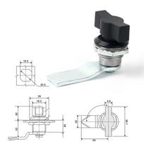 Stainless Steel Distribution Box Tool Lock Cylindrical Tongue Keyless Instrument Cabinet Lock Industrial Lock Handle