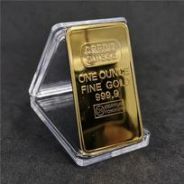 Fine Gold Gold Plated Bullion Bar with Different Serial Funny Swiss Bank Gold Bullion Bar Modern Replica Suisse Gold bar Home