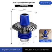 Anti-odor Floor Drain Connector Multi Functional Multi-port Sewer Drain Connector Three-way Drainpipe Connector Universal